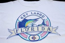 画像3: 80s Velva Sheen KEY LARGO FLORIDA コットン カットソー 白 XL (3)