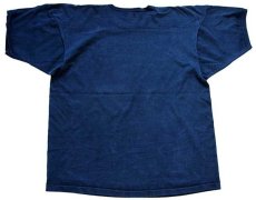 画像3: 90s USA製 NOTRE DAME FOOTBALL ひび割れプリント コットン フットボールTシャツ 紺 XL (3)