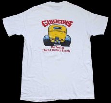 画像3: 90s USA製 Hanes GOODGUYS INDY HOTROD HAPPENING 両面プリント コットンTシャツ 白 XL (3)