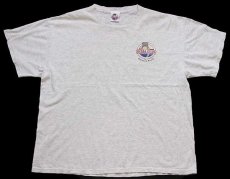 画像2: 00s BUBBA GUMP Daytona Beach ババガンプ ロゴ Tシャツ 杢ライトグレー (2)