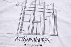 画像4: 00s Hanes BECK YVESSAINTLAURENT rive gauche 両面プリント コットン ポケットTシャツ 白 XL (4)