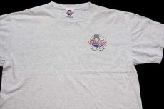 画像1: 00s BUBBA GUMP Daytona Beach ババガンプ ロゴ Tシャツ 杢ライトグレー (1)