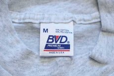 画像4: 90s USA製 BVD 無地 ポケットTシャツ 杢ライトグレー M (4)