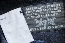 画像4: 90s Levi'sリーバイス カラーデニム ウエスタンシャツ 紺 L★ユーロ (4)