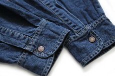 画像6: 90s Levi'sリーバイス カラーデニム ウエスタンシャツ 紺 L★ユーロ (6)