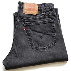 画像1: 90s USA製 Levi'sリーバイス 555 ブラック デニムパンツ w34 L30 (1)