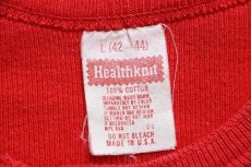 画像4: 80s USA製 Healthknit ヘンリーネック アンダーシャツ 赤 L (4)