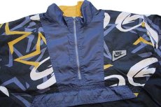 画像3: 90s NIKEナイキ パッチ付き 総柄 切り替え プルオーバー ナイロンジャケット XL (3)