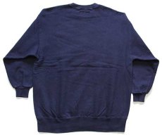 画像2: 90s USA製 L.L.Bean×RUSSELLラッセル 無地 前V スウェット 紺 XXL (2)