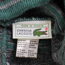 画像6: 70s フランス製 CHEMISE LACOSTE ラコステ 編み柄 ウール混 ニットキャップ (6)