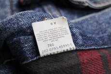 画像5: 90s USA製 Levi'sリーバイス 70427 チェック ネルライナー デニムジャケット 4ポケット S (5)