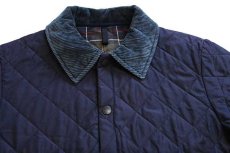 画像3: 00s ルーマニア製 Barbourバブアー D891 CLASSIC ESKDALE JACKET タータンチェックライナー キルティングジャケット 紺 M (3)