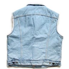 画像2: 80s USA製 Levi'sリーバイス 60511 ボアライナー デニムベスト アイスブルー XL (2)