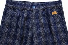 画像4: 80s イタリア製 Levi'sリーバイス CIVVY STREET オンブレチェック ツータック スラックス ウールパンツ w29★ユーロ (4)