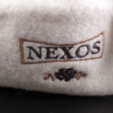画像4: デッドストック★イタリア製 NEXOS バラ刺繍 ツバ付き ウール ベレー帽 ベージュ (4)