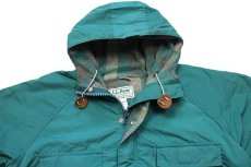 画像3: 80s USA製 L.L.Bean BAXTER STATE PARKA ウールライナー ナイロン マウンテンパーカー グリーン W-L (3)