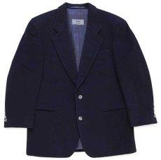 画像1: ドイツ製 HUGO BOSS ウール×カシミヤ テーラードジャケット 紺 46★ブレザー (1)