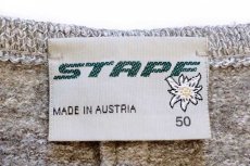 画像4: オーストリア製 STAPF 刺繍入り ノーカラー チロリアン ボイルドウール×リネン ベスト ミックス 50 (4)