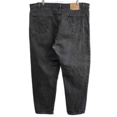 画像3: 90s USA製 Levi'sリーバイス 550 ブラック デニムパンツ w42 L32★SDP1664 (3)