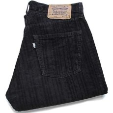 画像1: 90s イタリア製 Levi'sリーバイス 458 ランダム コーデュロイパンツ 薄黒 w32★ユーロ (1)