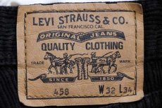 画像6: 90s イタリア製 Levi'sリーバイス 458 ランダム コーデュロイパンツ 薄黒 w32★ユーロ (6)