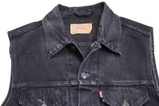 画像3: 90s Levi'sリーバイス 70401 ブラック デニムベスト L★ユーロ (3)