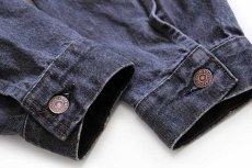 画像7: 80s USA製 Levi'sリーバイス 70506 先染め ブラック デニムジャケット 4ポケット 42R (7)