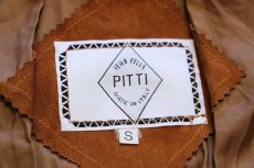 画像4: イタリア製 PITTI ディアスキン スエード レザージャケット 茶 S (4)