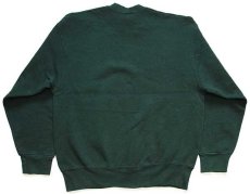 画像2: 90s USA製 MUNSINGWEAR 無地 スウェット 緑 L (2)