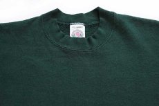 画像3: 90s USA製 MUNSINGWEAR 無地 スウェット 緑 L (3)