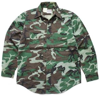 80s USA製 Cabela'sカベラス 迷彩 コットン ハンティングシャツ XL