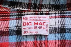 画像4: 70s JCPenney BIGMACビッグマック チェック コットン フランネルシャツ M (4)