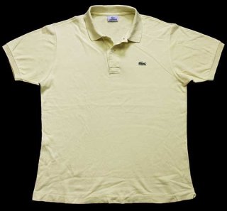 70s フランス製 CHEMISE LACOSTE ラコステ ワンポイント ケーブル編み