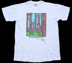 画像2: 80s USA製 THE FAR SIDE ''Bummer of a birthmark,Hal.'' 鹿 イラスト コットンTシャツ 白 L (2)