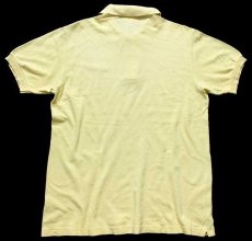 画像2: 70s フランス製 CHEMISE LACOSTE ラコステ ワンポイント コットン 鹿の子 ポロシャツ 薄黄 5★98 (2)