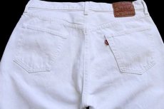 画像5: 90s USA製 Levi'sリーバイス 501 ホワイト デニムパンツ w36 L32 (5)