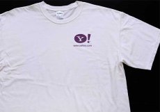 画像1: Yahoo! ヤフー ロゴ コットンTシャツ 白 XL (1)