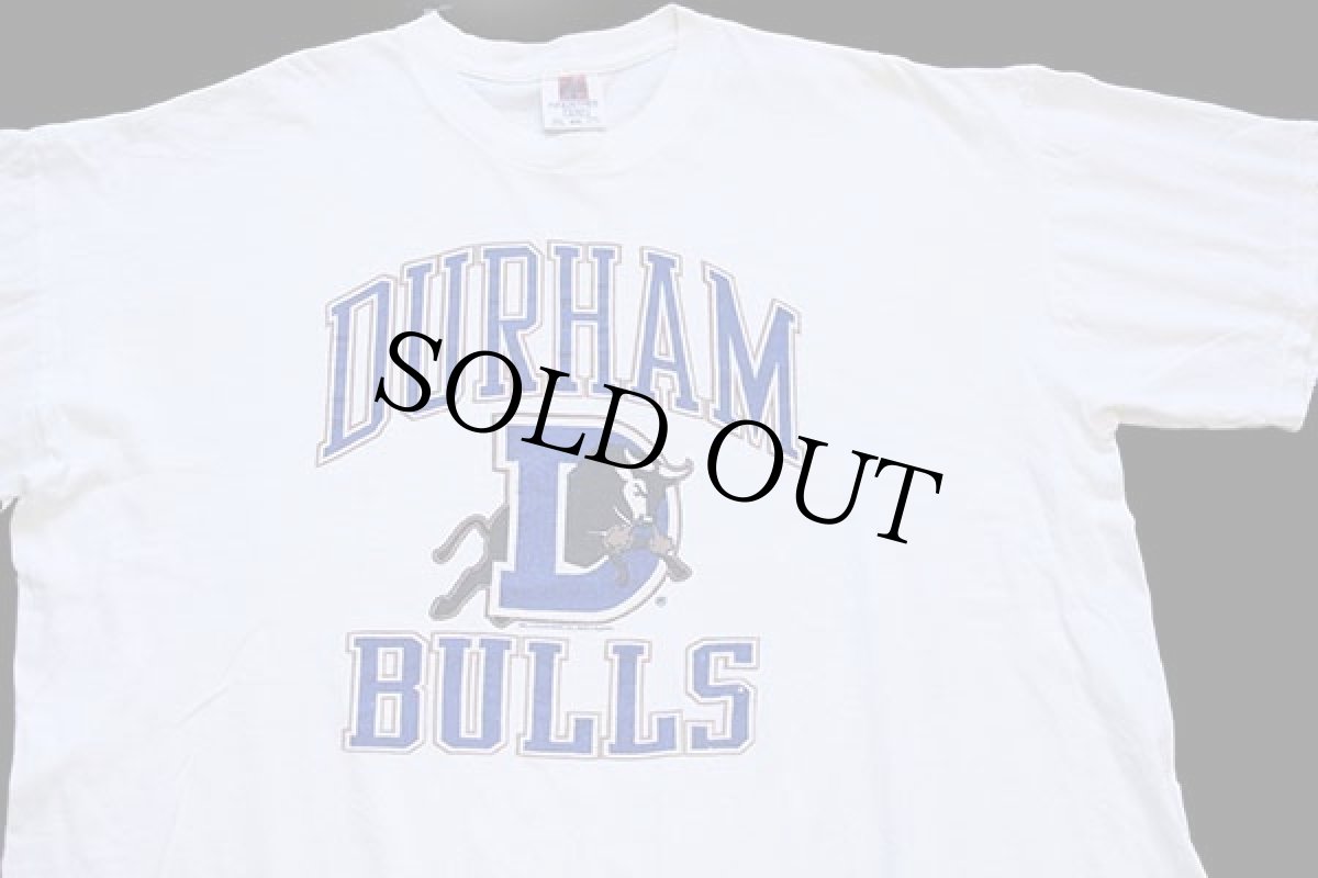 画像1: 90s USA製 DURHAM BULLS コットンTシャツ 白 XXL★特大 (1)