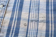 画像5: 70s GANT インディゴ マドラスチェック 三点留め ボタンダウン コットンシャツ S (5)