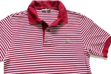 画像3: 70s フランス製 CHEMISE LACOSTE ラコステ ボーダー コットン 鹿の子 ポロシャツ 2 (3)