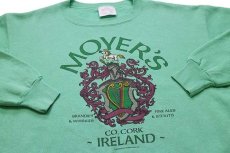 画像3: 80s USA製 Healthknit MOYER'S IRELAND スウェット ライトグリーン L (3)