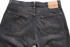 画像5: 90s USA製 Levi'sリーバイス 501 先染め ブラック デニムパンツ w35 L30 (5)