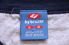 画像4: 90s 北米製 bruzer リンガーTシャツ 杢グレー×紺 L (4)