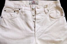 画像4: 90s イタリア製 Levi'sリーバイス 473 コットン ピケパンツ アイボリー w30★ユーロ (4)