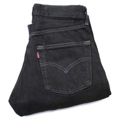 90s USA製 Levi'sリーバイス 501 先染め ブラック デニムパンツ w33