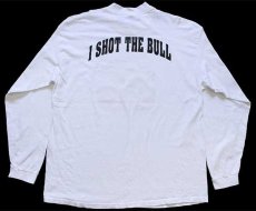 画像2: 90s Hanes LONGHORN CATTLE COMPANY 両面プリント コットン 長袖Tシャツ 白 XL (2)