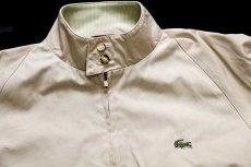 画像3: 80s IZOD LACOSTE ラコステ ワンポイント G9タイプ タータンチェックライナー ハリントンジャケット ベージュ M (3)