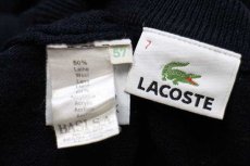 画像4: 90s LACOSTEラコステ ワンポイント ウール×アクリルニット セーター 紺 7 (4)