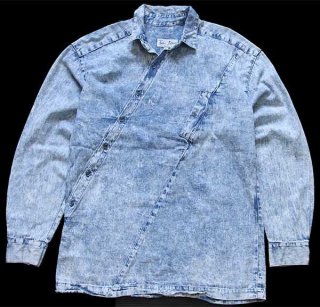 80s USA製 Calvin Kleinカルバンクライン デニム シャツワンピース M