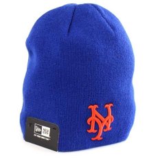 画像3: 未使用★NEW ERA MLB NY Mets ニューヨークメッツ ロゴ刺繍 アクリル ビーニー ニットキャップ 青★ニット帽 (3)